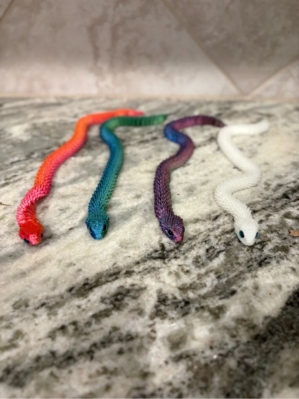 Colorful Rainbow & Purple Textured Reptile Toy - Pets Reptile